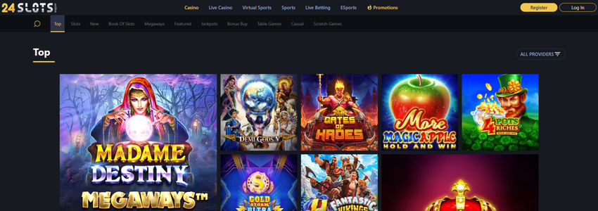 24Slots Casino homepage
