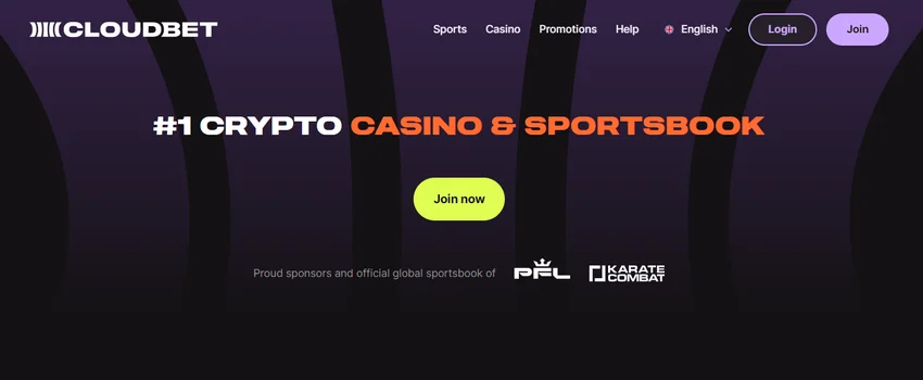 Cloudbet Casino homepage