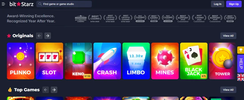 BitStarz Casino homepage